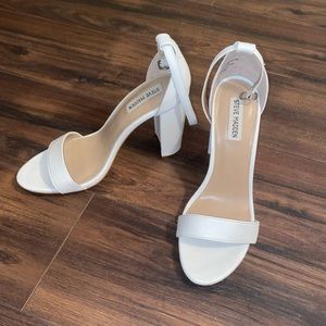 White Steve Madden heels